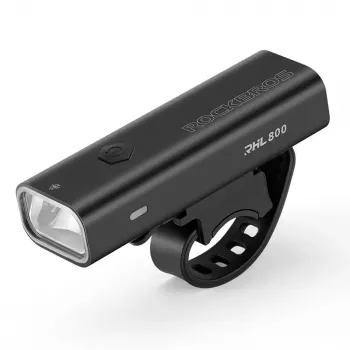 Rockbros 24710012001 voorlicht voor fiets 800 lm met USB-C naar USB-A-kabel, zwart