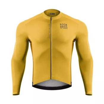 ROCKBROS ROAD TO SKY Heren Lange mouw fietsshirt Geel maat S