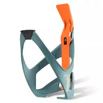 ROCKBROS ROAD TO SKY bidonhouder met geïntegreerde bandenlichters - blauw-oranje