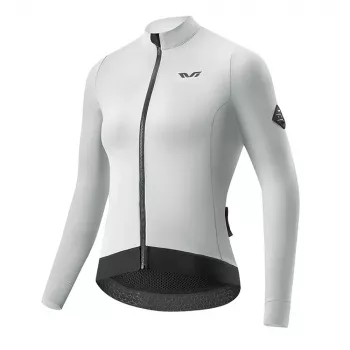 ROCKBROS dames YDWT006 TVI geïsoleerde fietsjas voor herfst/winter, wit-grijs, maat M