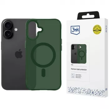 3MK Smoke MagCase voor Apple iPhone 17 - groene doorschijnende MagSafe-hoes met militaire valbescherming