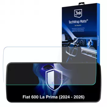 3MK PROTECTION Fiat 600 La Prima (2024-2026) TechWrap matte displayschermfolie voor het middelste display