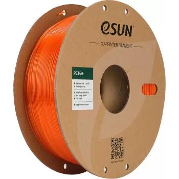 eSUN PETG+ filament 1,75 mm transparant oranje 1 kg papieren spoel