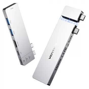 VENTION 6-in-2 Thunderbolt 5 Dockingstation 8K@240Hz 80Gbps 140W PD DisplayPort 2.1 USB-C