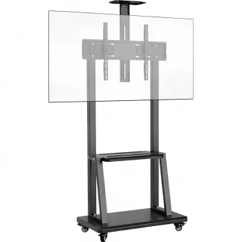 MOZOS 1700 mobiele tv-standaard voor 32-70 inch televisies en monitors, VESA tot 600x400, in hoogte verstelbaar, zwart
