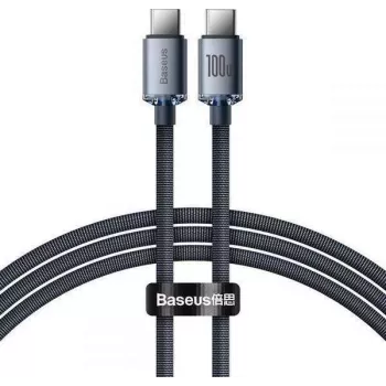 Baseus Crystal Shine USB-C naar USB-C kabel 100W PD 1,2m zwart