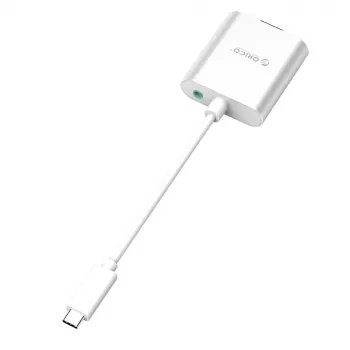 ORICO PTAV USB-C naar VGA en 3,5-mm-audio-adapter, Full HD 1080p, 15 cm, zilver