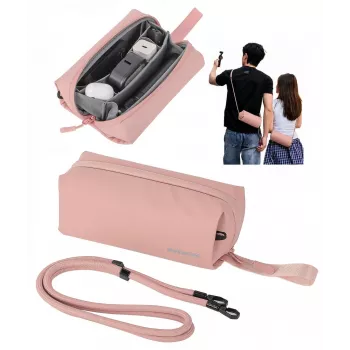 SUNNYLIFE hardcase-draagtas-organizer voor DJI Osmo Pocket 3, Insta360 X5 & Go 3s – roze