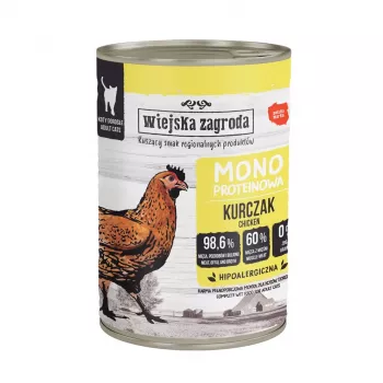 Wiejska Zagroda monoprotein natvoer voor katten kip adult 400g