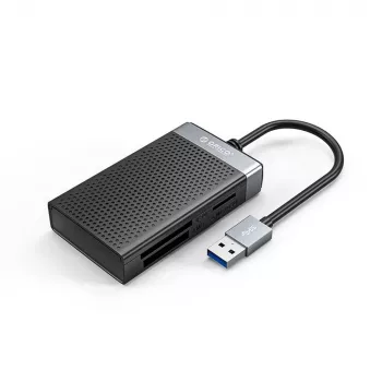 ORICO CL4D-A3 USB 3.0 multi-kaartlezer - SD, microSD, CF, MS - zwart/zilver