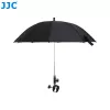 JJC camera-paraplu met super-clamp houder, 63 mm bekopening, 1/4 inch & 3/8 inch schroefdraad, zwart