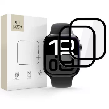 Tech-Protect Glass Flex+ schermbescherming voor Apple Watch 10/11 (46 mm) 2-pack zwart