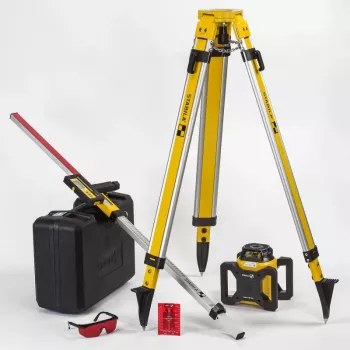STABILA LAR 160 5-delige rotatielaser-set met ontvanger, statief, nivelleerlat en koffer