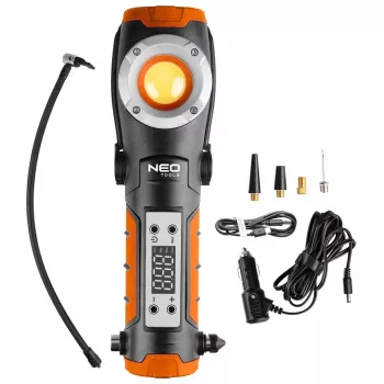 NEO TOOLS 800 lm accu-werklamp met ingebouwde luchtcompressor
