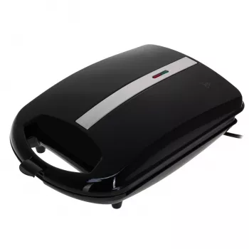 Adler AD 3078 sandwichmaker voor 4 sandwiches, 1800 W, antiaanbakplaten, verticale opberging, 2 controlelampjes, zwart (AD 3078)