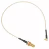 MikroTik ACMMCXRPSMA 0,26 m MMCX naar RP-SMA stekker coaxiale pigtail-kabel, 50 Ohm, RG178, zwart