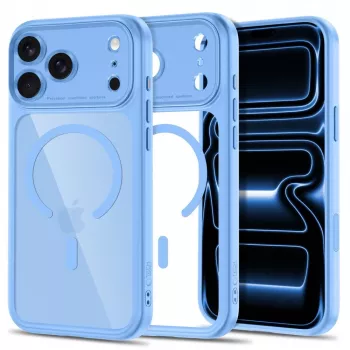 TECH-PROTECT MagPeak MagSafe Clear Case voor iPhone 17 Pro Max / 18 Pro Max - lichtblauw