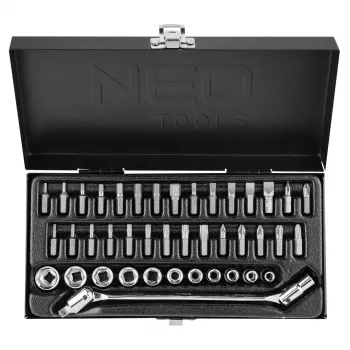 NEO TOOLS 1/4 Dopsleutelset, 41 st.