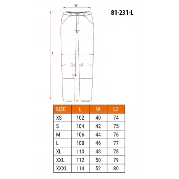 NEO TOOLS 81-231-L beschermbroek maat L grijs/zwart