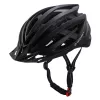 Wozinsky MTB-fietshelm met afneembaar vizier en USB-achterlicht 54-57 cm - zwart