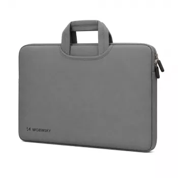 Wozinsky WNT-15G 15,6 inch neopreen laptophoes met verborgen handgreep - grijs