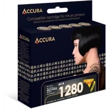 Accura gele compatibele inktpatroon voor Brother LC1280XLY/LC1240Y/LC1220Y (hoge capaciteit, 1200 pagina's)