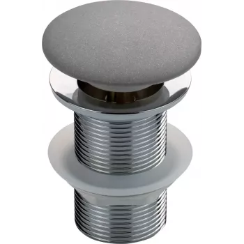 DEANTE NHC_S12A automatische pop-up afvoerstop voor granieten spoelbakken, 3 1/2 inch afvoer, drukknop, granietcomposiet, zwart