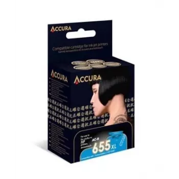 Accura compatibele inktpatroon voor HP 655XL (CZ110AE) - zwart, 550 pagina's, 23 ml