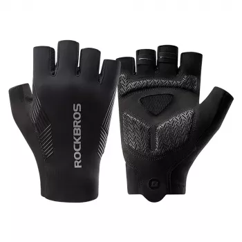 Rockbros korte vinger fietshandschoenen lente/zomer/herfst, maat L, zwart