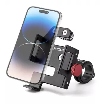 ROCKBROS 25210038101 Telefoonhouder met klem, zwart