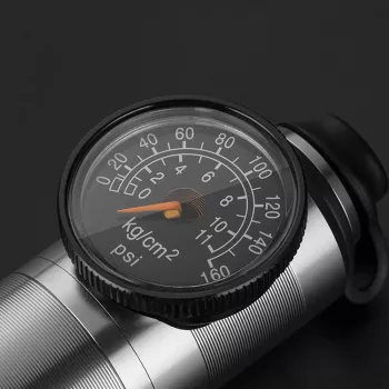 ROCKBROS HQ-67A-L03 BK minifietsfomp met manometer - zwart