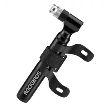 ROCKBROS JG-PB-11 fietsreparatieset met 120-PSI-minipomp, 16-in-1-multitool, plakvrije patches, bandenlichters, opbergtas - zwart