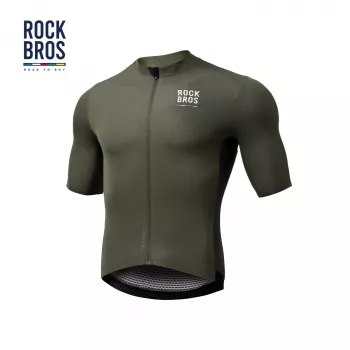 Rockbros ROAD TO SKY heren korte mouwen fietsshirt M groen