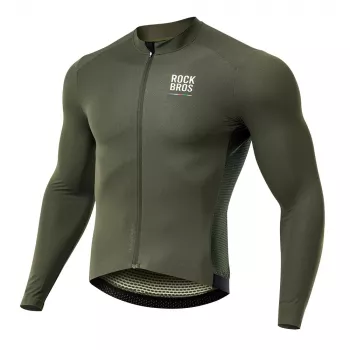 ROCKBROS 15220003003 ROAD TO SKY heren lange mouwen fietsshirt M - groen