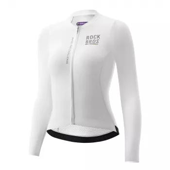ROCKBROS ROAD TO SKY dames lange mouwen fietsshirt wit maat S