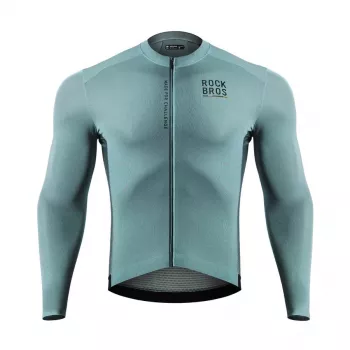 ROCKBROS ROAD TO SKY heren lange mouwen fietsshirt grijs-blauw maat L