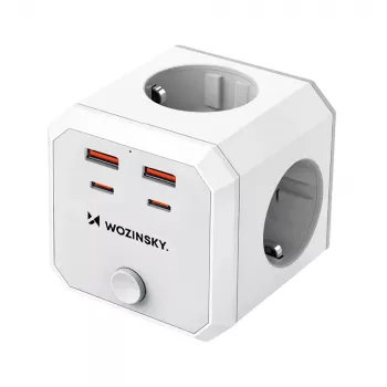 Wozinsky WKZ-4B Power Cube 4x AC 2x USB-A 2x USB-C PD 20W 4000W wit