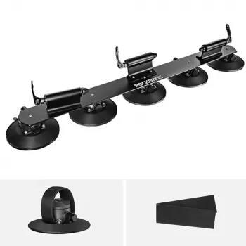 ROCKBROS XP1003 zuignap-dakfietsendrager voor 3 fietsen - zwart