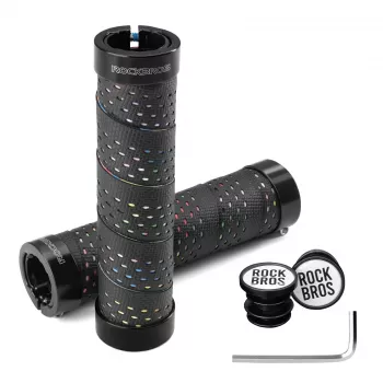 ROCKBROS GR0112 ergonomische dubbele lock-on fietsgrepen, zwart