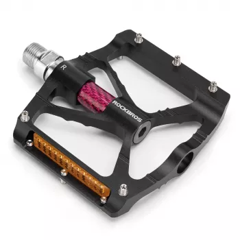 ROCKBROS K307PT aluminium platformpedalen met reflectoren - zwart
