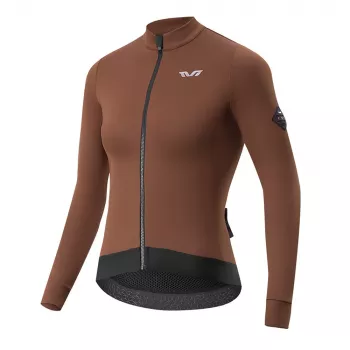 ROCKBROS dames thermisch fietsshirt YDWT006 bruin maat S