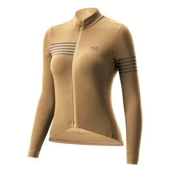 ROCKBROS dames langarmig thermo wielrentruitje YPW065 geel maat M