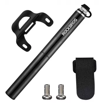 ROCKBROS JG-PB-004 lichte fietspomp met manometer - zwart