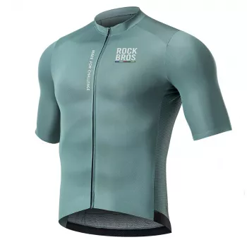 ROCKBROS ROAD TO SKY heren korte mouw fietsshirt grijs-blauw maat L
