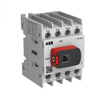 ABB OTOT16G1-4BSN2Plus 16 A 4-polige frontbediende lastscheider met zwarte greep