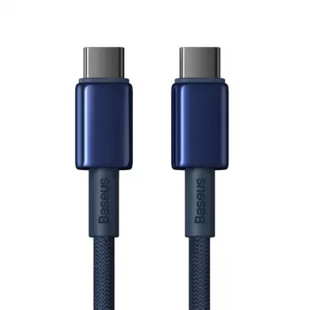 Baseus Tungsten Gold USB-C naar USB-C kabel 100W PD 1m blauw