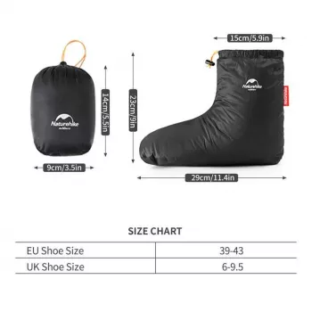 Naturehike Goose Down enkelboot NH18S023-T zwart medium