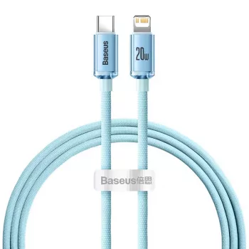 Baseus Crystal Shine USB-C naar Lightning kabel 20W, 1,2m, blauw