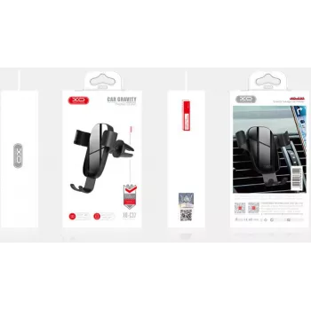 XO C37 Zwaartekracht-telefoonhouder voor ventilatierooster van de auto, Zwart