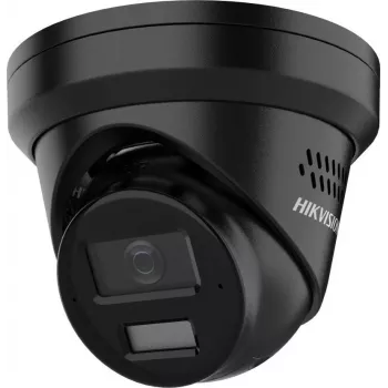 Hikvision 8 MP 4K UHD turret-netwerkcamera met AcuSense en Smart Hybrid Light, 2,8 mm vaste brandpuntsafstand, zwart